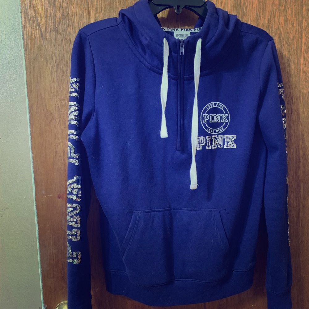 Zip up bling vs pink hoodie